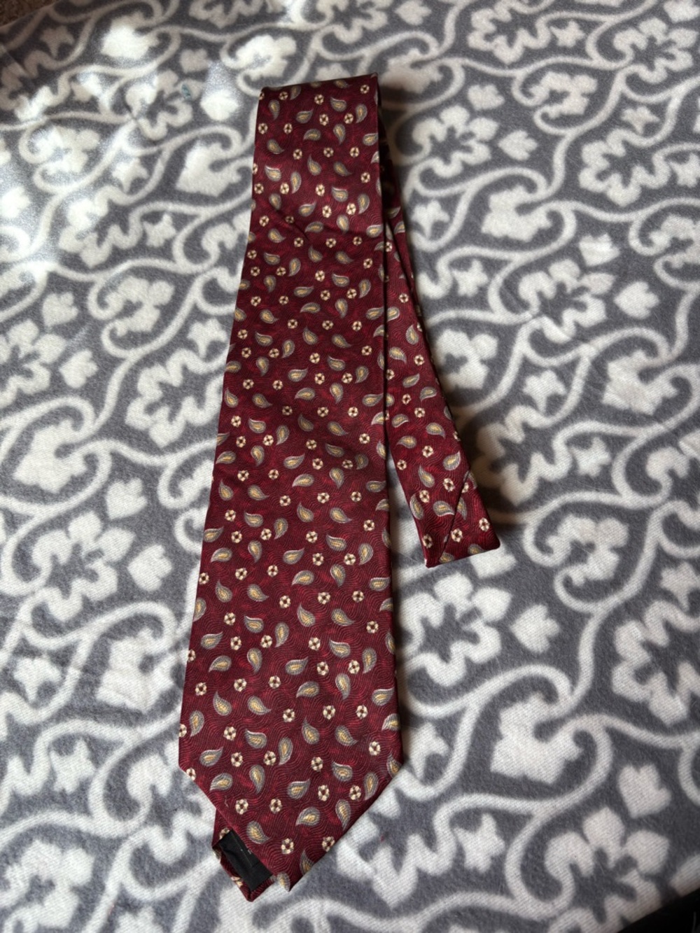 Classic Burgundy Paisley Men's Tie